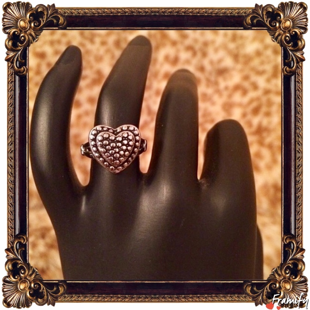 Super Cute Silver Heart Fashion Ring